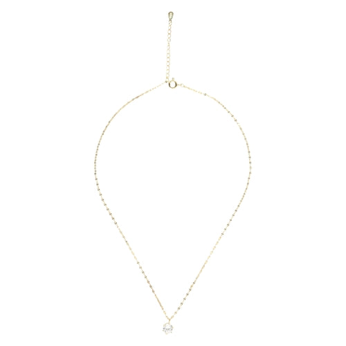 14K Gold Plated Solitaire Necklace