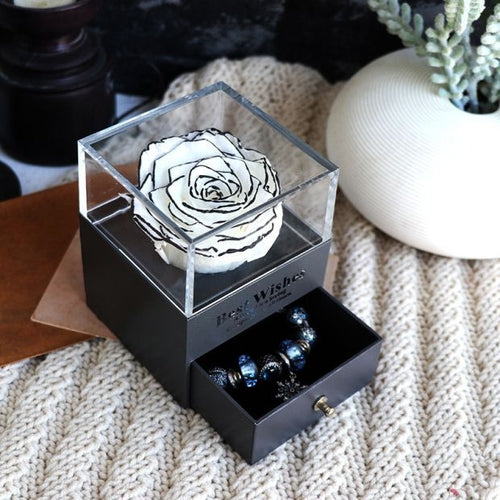 Eternal Flower Rose Jewelry Box for Birthday Presents Valentines Day