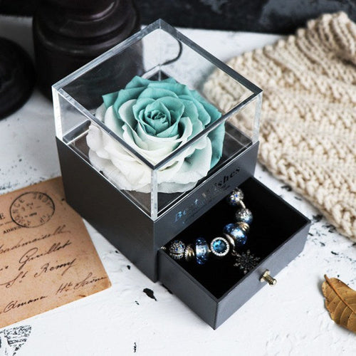 Eternal Flower Rose Jewelry Box for Birthday Presents Valentines Day