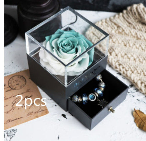 Eternal Flower Rose Jewelry Box for Birthday Presents Valentines Day