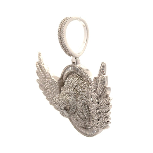 PLACID 2.61 CTW 925 MOISSANITE RHODIUM ICED OUT PENDANT I 998491