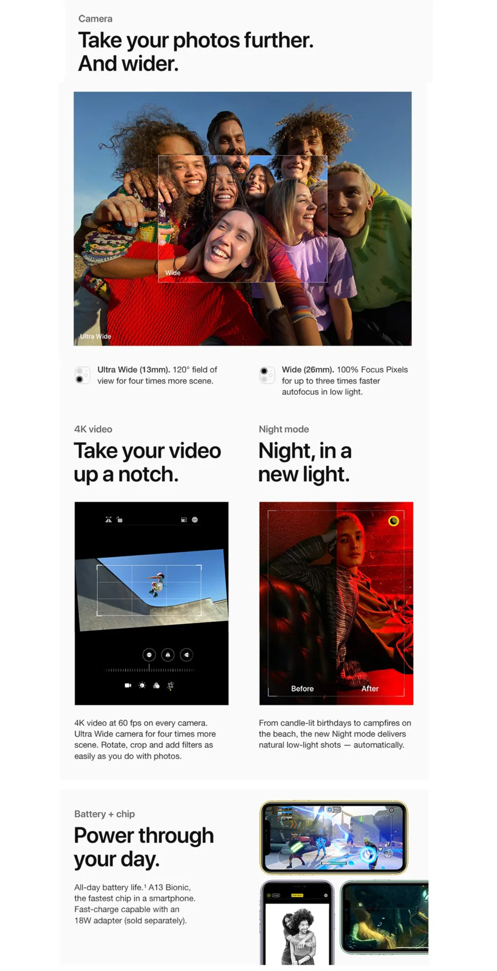 Apple iphone 11 Unlocked Original Used Cell phones 6.1" Liquid Retina Display 64/128/256GB LTE Mobile Phones Dual Camera A13