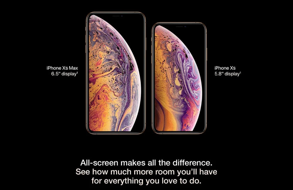 Apple iPhone XS 5.8"/XS MAX 6.5“RAM 4GB ROM 64GB/256GB/512GB Smartphone Hexa Core IOS A12 Bionic NFC LTE 4G Unlocked Used Phone