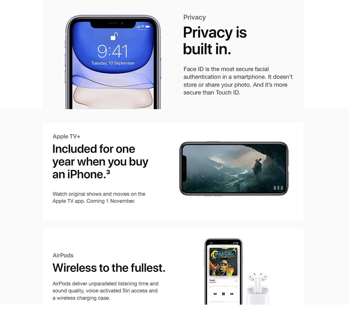 Apple iphone 11 Unlocked Original Used Cell phones 6.1" Liquid Retina Display 64/128/256GB LTE Mobile Phones Dual Camera A13