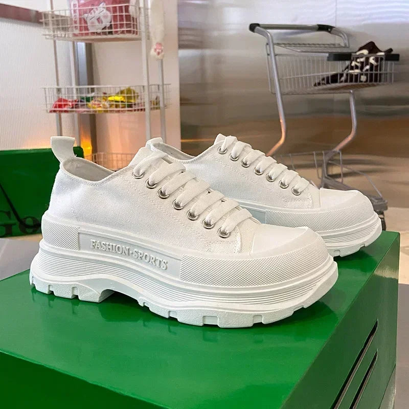 Women/Man Boots  New Thick Soled Canvas Shoes Couple's Casual Shoes Height Increasing Comfort Non Slip Outdoor Boots