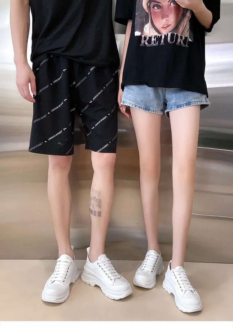 Women/Man Boots  New Thick Soled Canvas Shoes Couple's Casual Shoes Height Increasing Comfort Non Slip Outdoor Boots