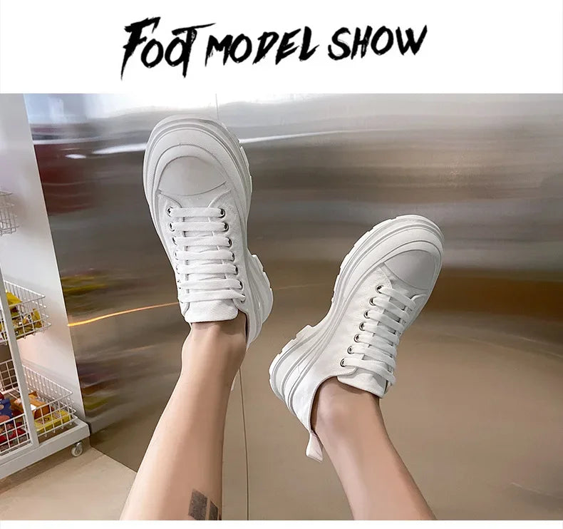 Women/Man Boots  New Thick Soled Canvas Shoes Couple's Casual Shoes Height Increasing Comfort Non Slip Outdoor Boots