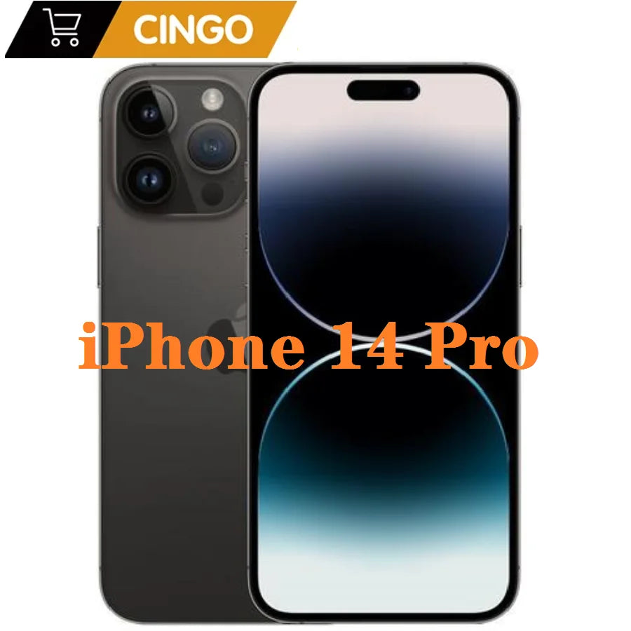 Unlocked Used Apple iPhone 14 Pro 128GB 256GB 512GB ROM 6GB RAM  Dual eSIM  1SIM+ 1eSIM 6.1" OLED Face ID NFC A15  5G Smartphone