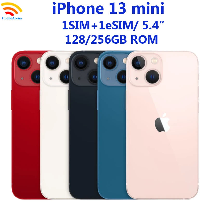 99%New Original iPhone 13 Mini 5G  5.4" 13mini RAM 4GB ROM 128/56GB Super Retina XDR OLED Dual 12MP Apple A15 Bionic NFC Face ID