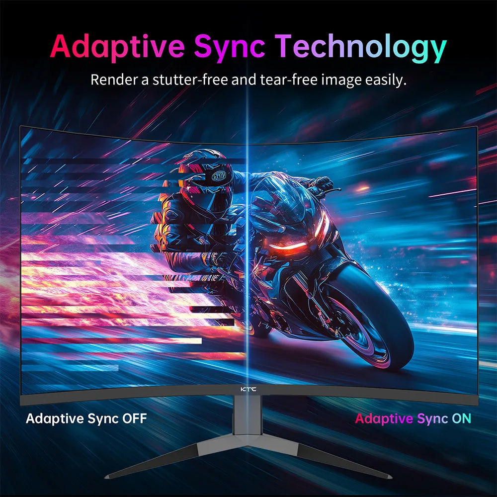 KTC H27S25E Gaming Monitor, 27 inch 2560*1440 QHD CSOT HVA Screen, 1000R Curvature, 240Hz Refresh Rate, 1ms MPRT Response Time