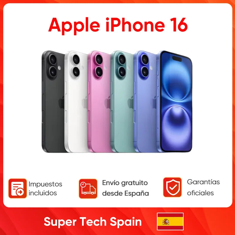 Apple iPhone 16 Smartphone 5G iOS 18 6.1'' Super Retina XDR OLED Display IP68 Dust/water Resistant Dual SIM Camera Control