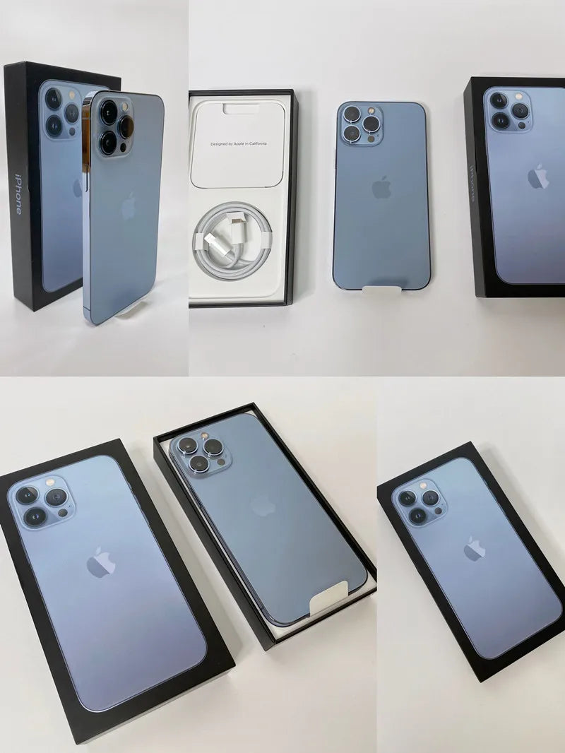 Apple iPhone 12 Pro Max / 13 Pro Max 128/256/512GB ROM Original 6.7" Retina OLED RAM 6GB Face ID NFC Unlocked 5G Mobile Phones