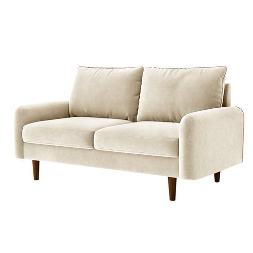 LuneluX_Home – 56.3" Velvet Round Arm Apartment Sofa