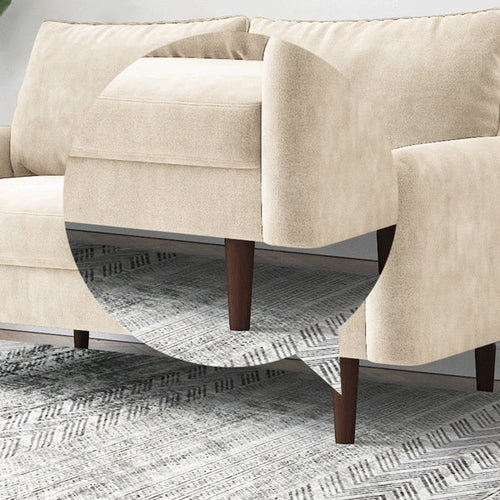 LuneluX_Home – 56.3" Velvet Round Arm Apartment Sofa