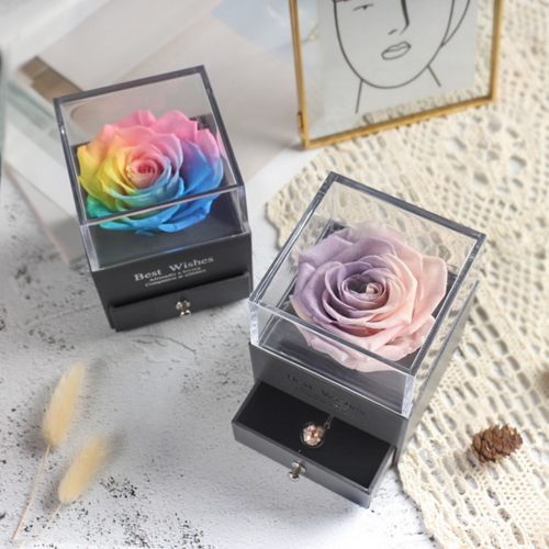 Eternal Flower Rose Jewelry Box for Birthday Presents Valentines Day