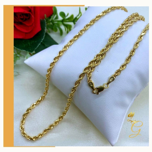 10K Gold Rope Chain 24” 3.06 MM Width