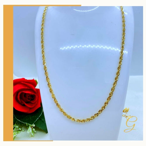 10K Gold Rope Chain 24” 3.06 MM Width